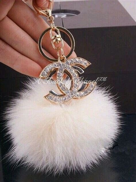 chanel fur keychain|Chanel 6 key holder.